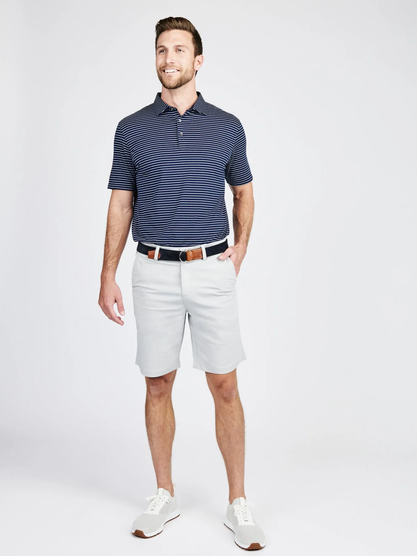 Cloud Lightweight Polo Brookline Stripe