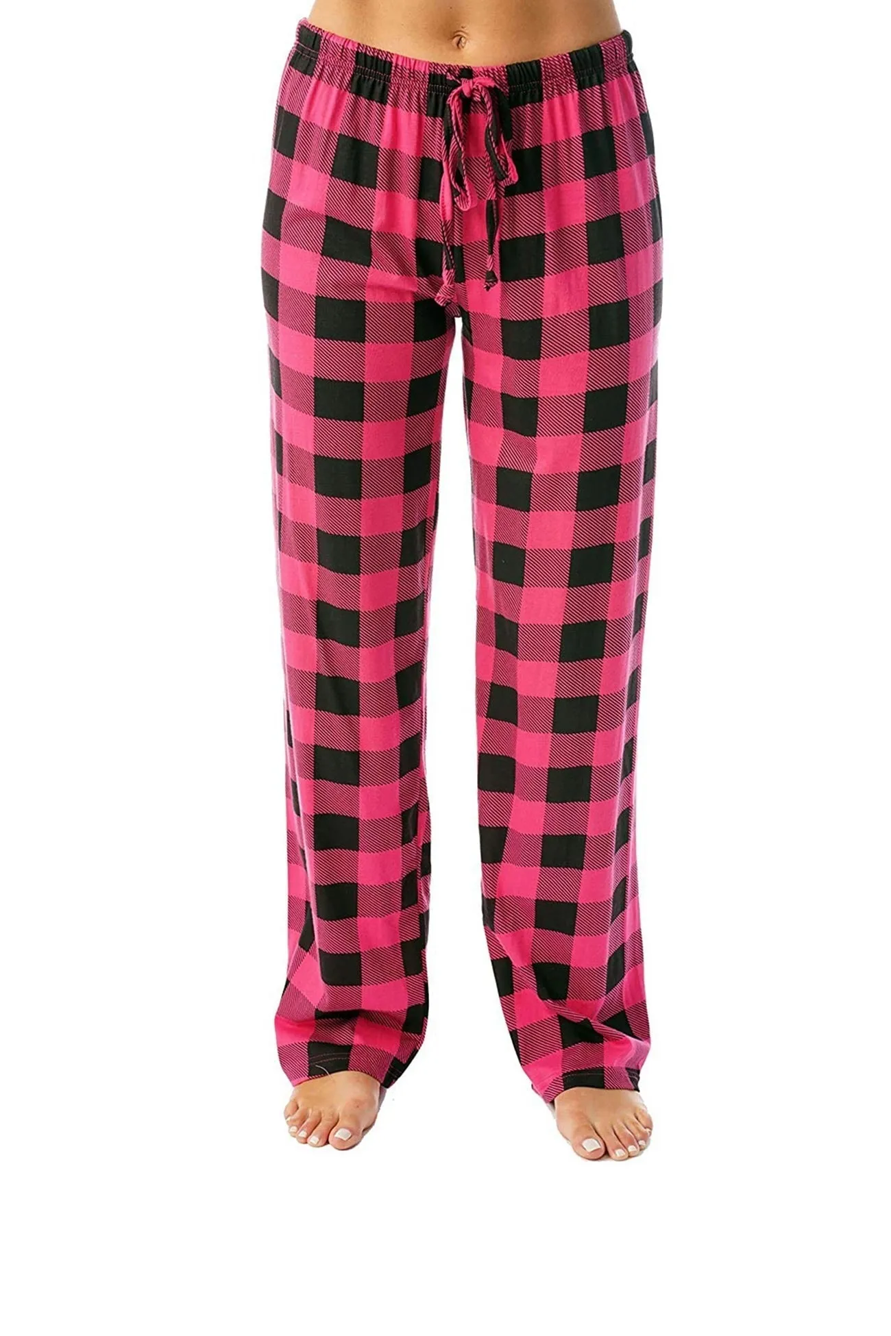 Contrast Plaid Long Pants