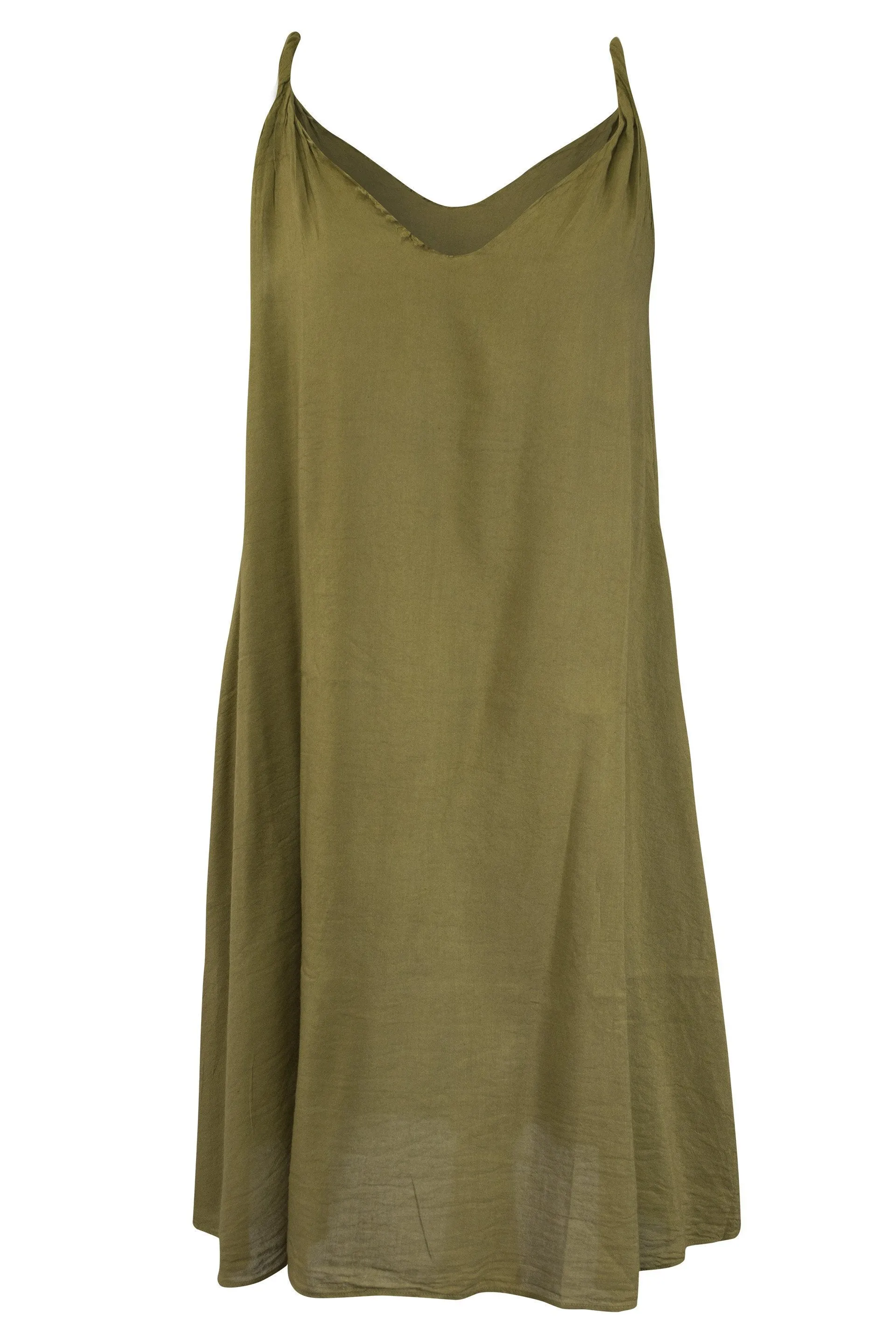 Cotton Camisole Dress V Neck A Line