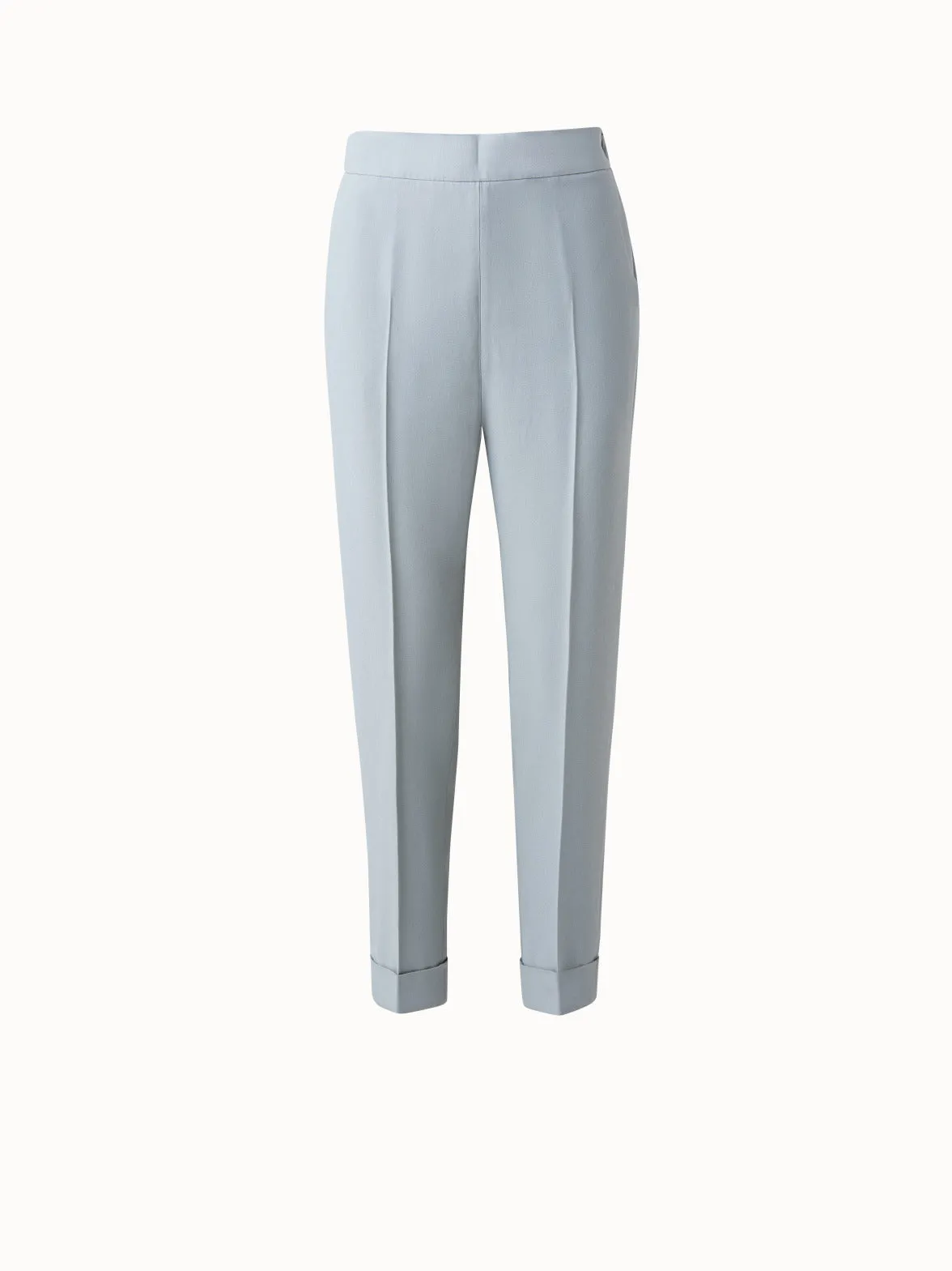 Crêpe Pants with Cuffs