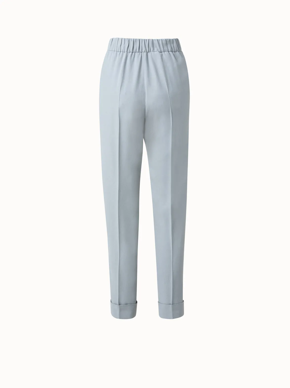 Crêpe Pants with Cuffs