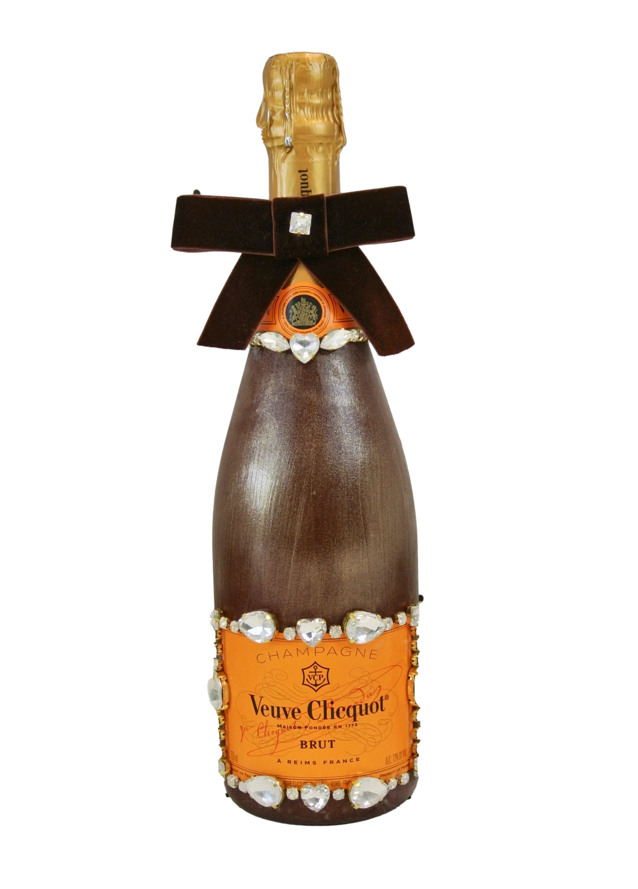 Custom 2021 Holiday-Inspired Veuve Clicquot Bottle "Big Jewel Energy"