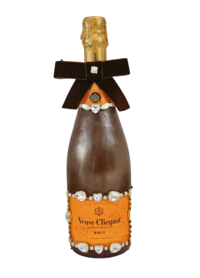 Custom 2021 Holiday-Inspired Veuve Clicquot Bottle "Big Jewel Energy"