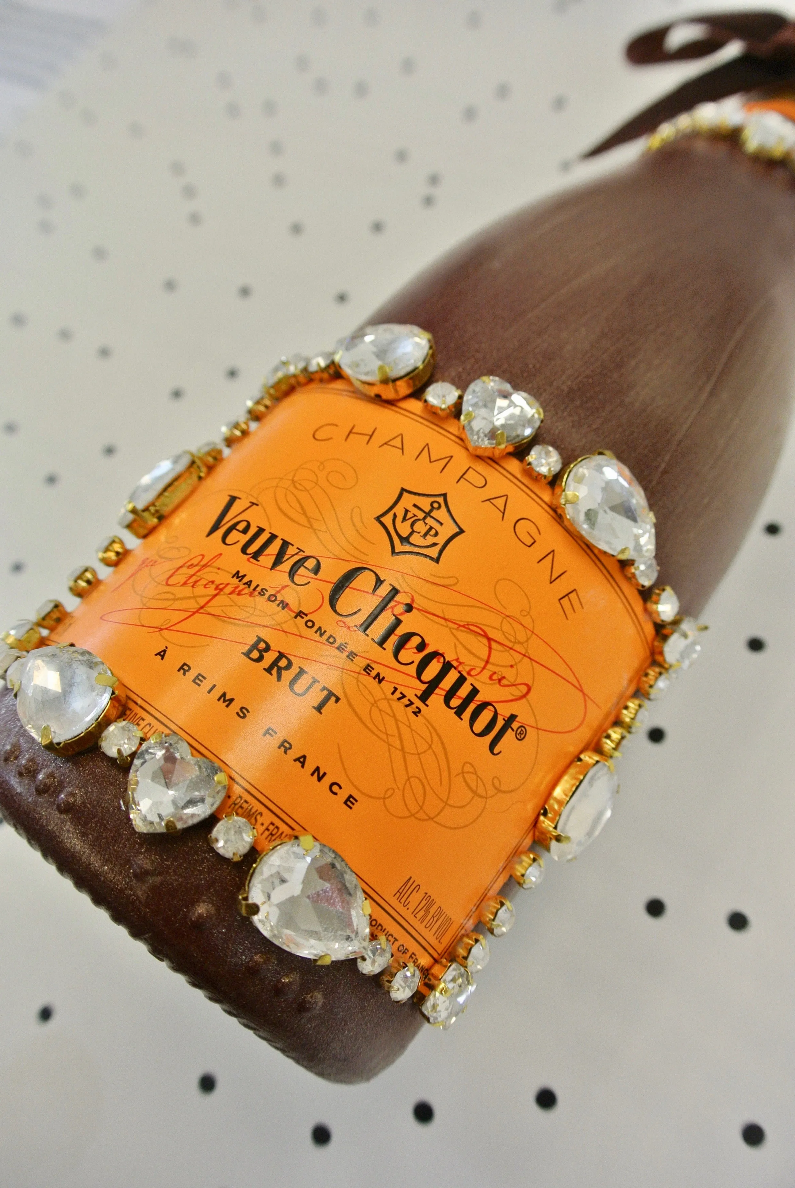 Custom 2021 Holiday-Inspired Veuve Clicquot Bottle "Big Jewel Energy"