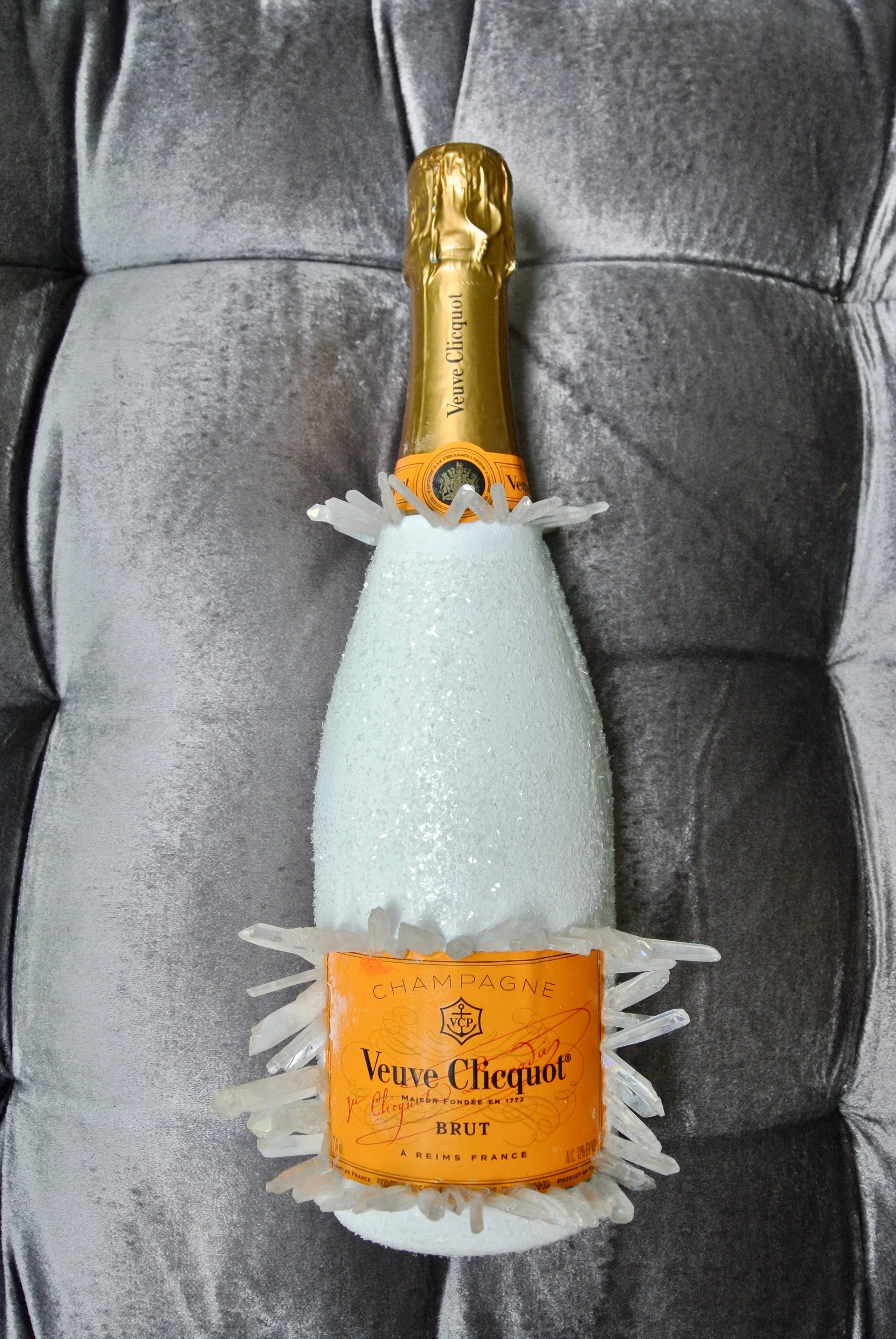 Custom Angel Quartz Veuve Clicquot Champagne Bottle