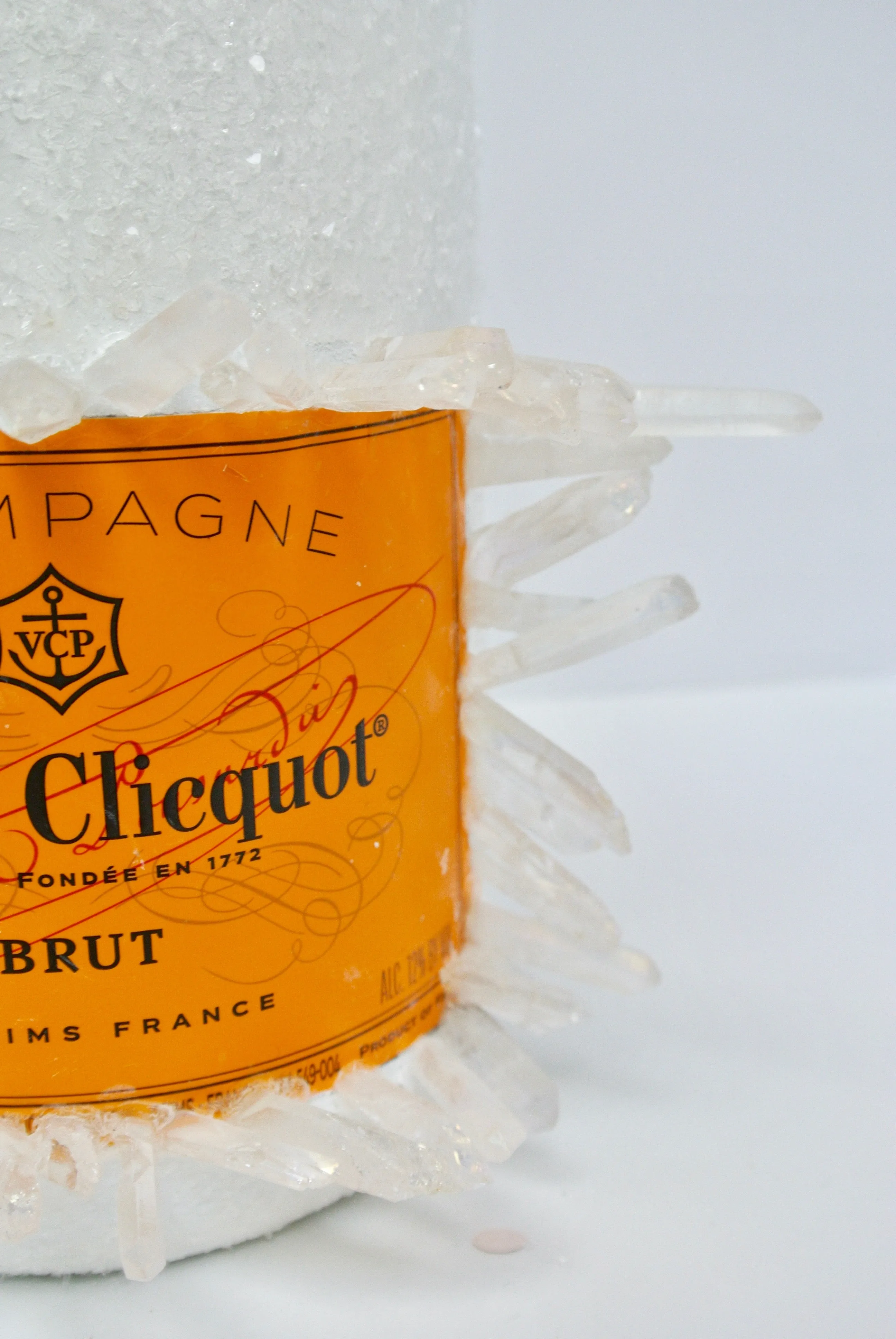 Custom Angel Quartz Veuve Clicquot Champagne Bottle