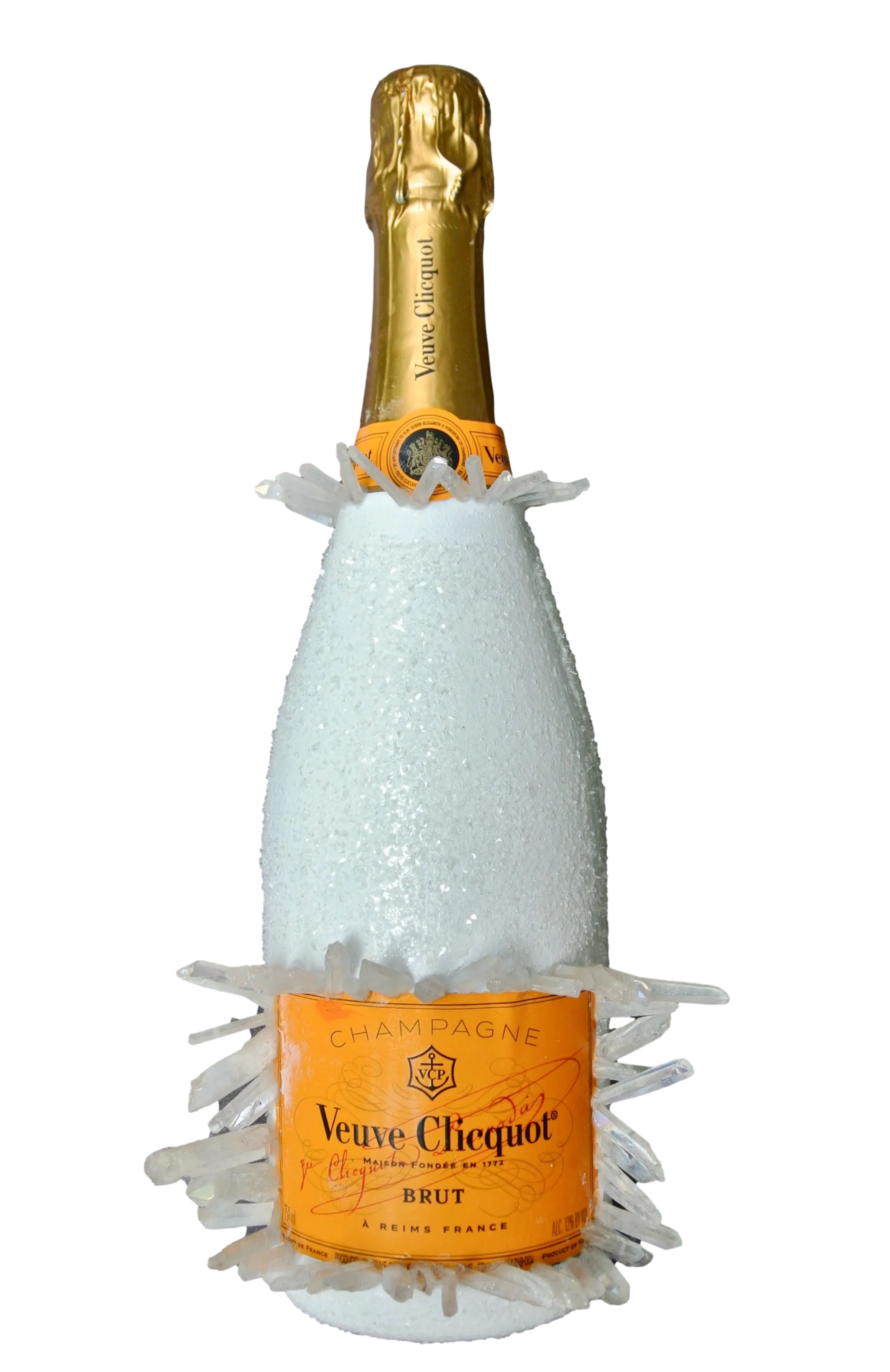 Custom Angel Quartz Veuve Clicquot Champagne Bottle