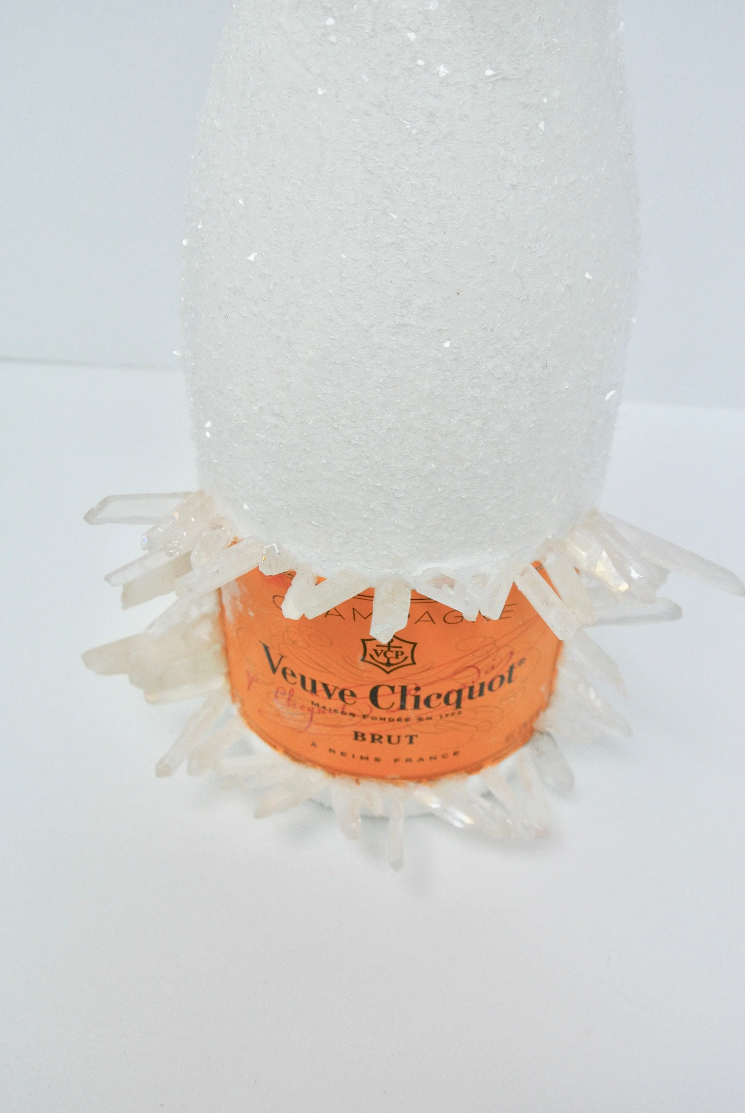 Custom Angel Quartz Veuve Clicquot Champagne Bottle