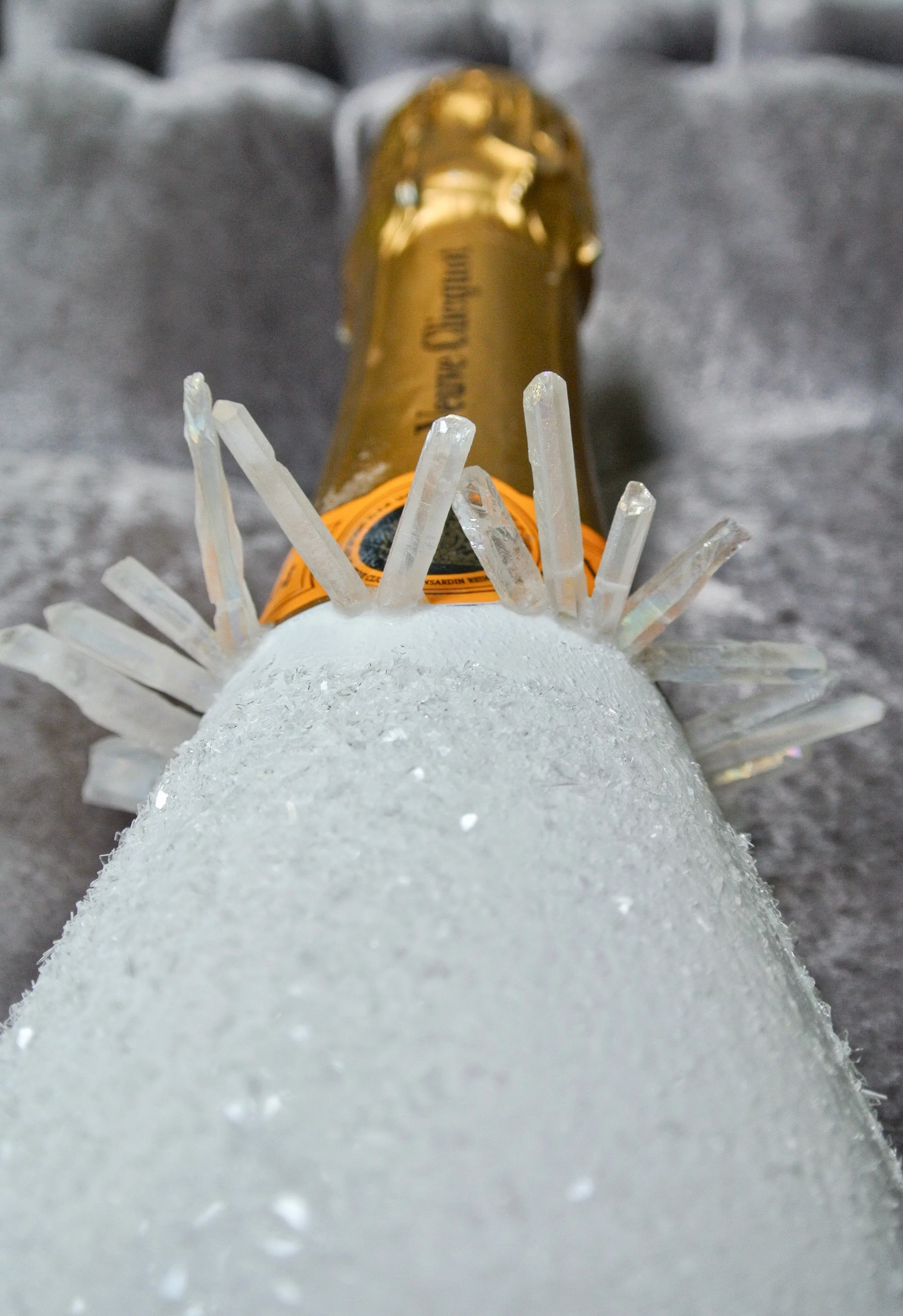 Custom Angel Quartz Veuve Clicquot Champagne Bottle