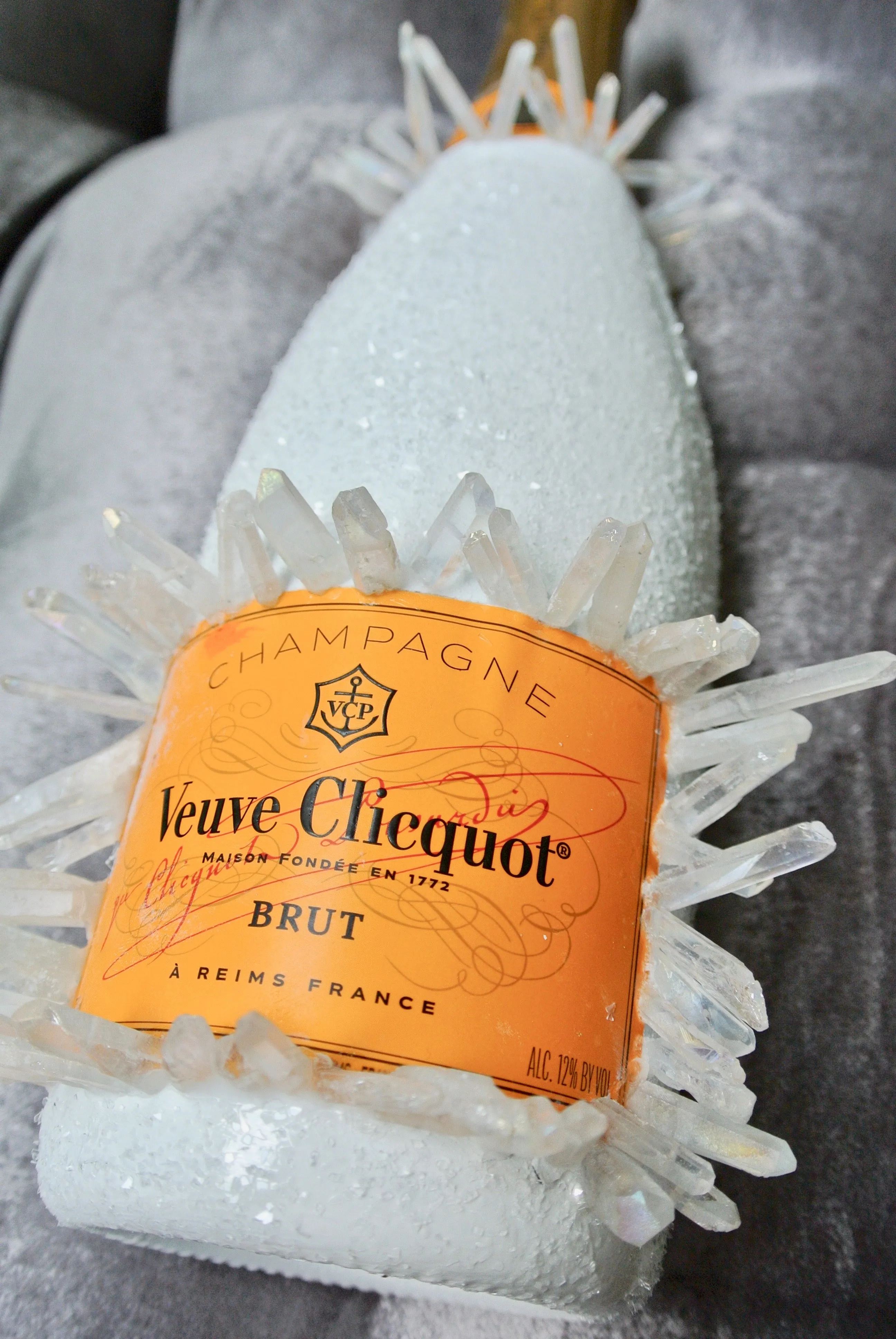 Custom Angel Quartz Veuve Clicquot Champagne Bottle