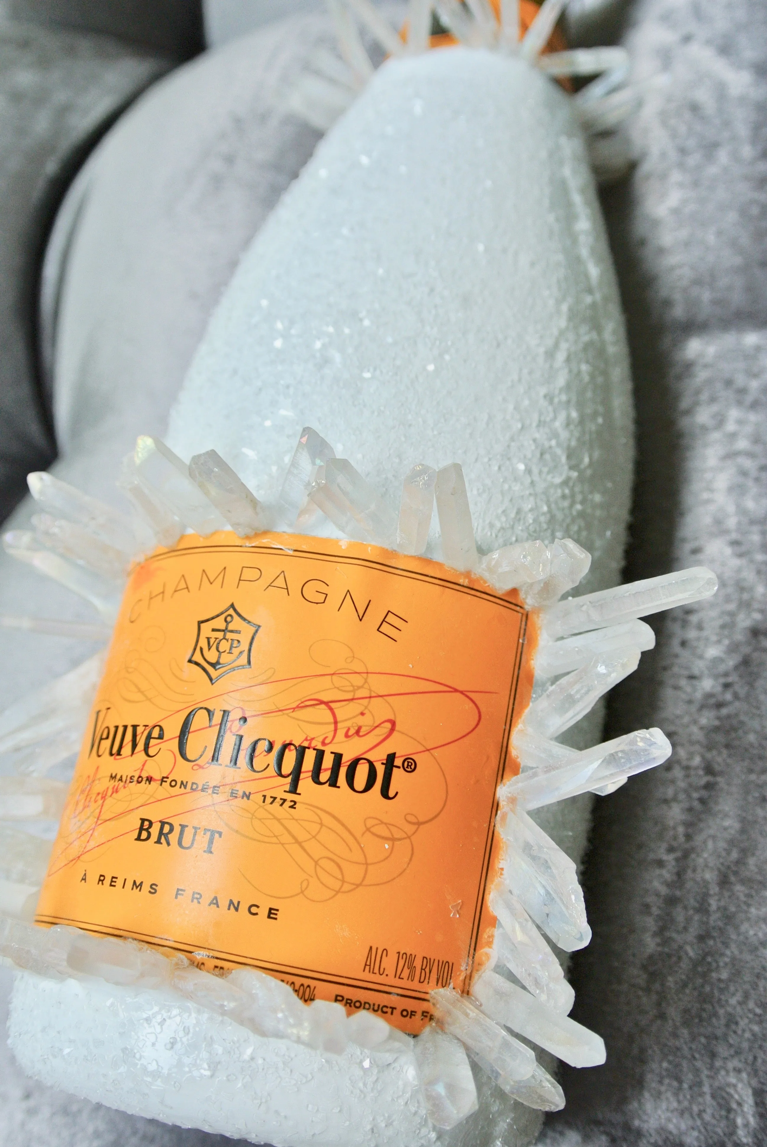 Custom Angel Quartz Veuve Clicquot Champagne Bottle