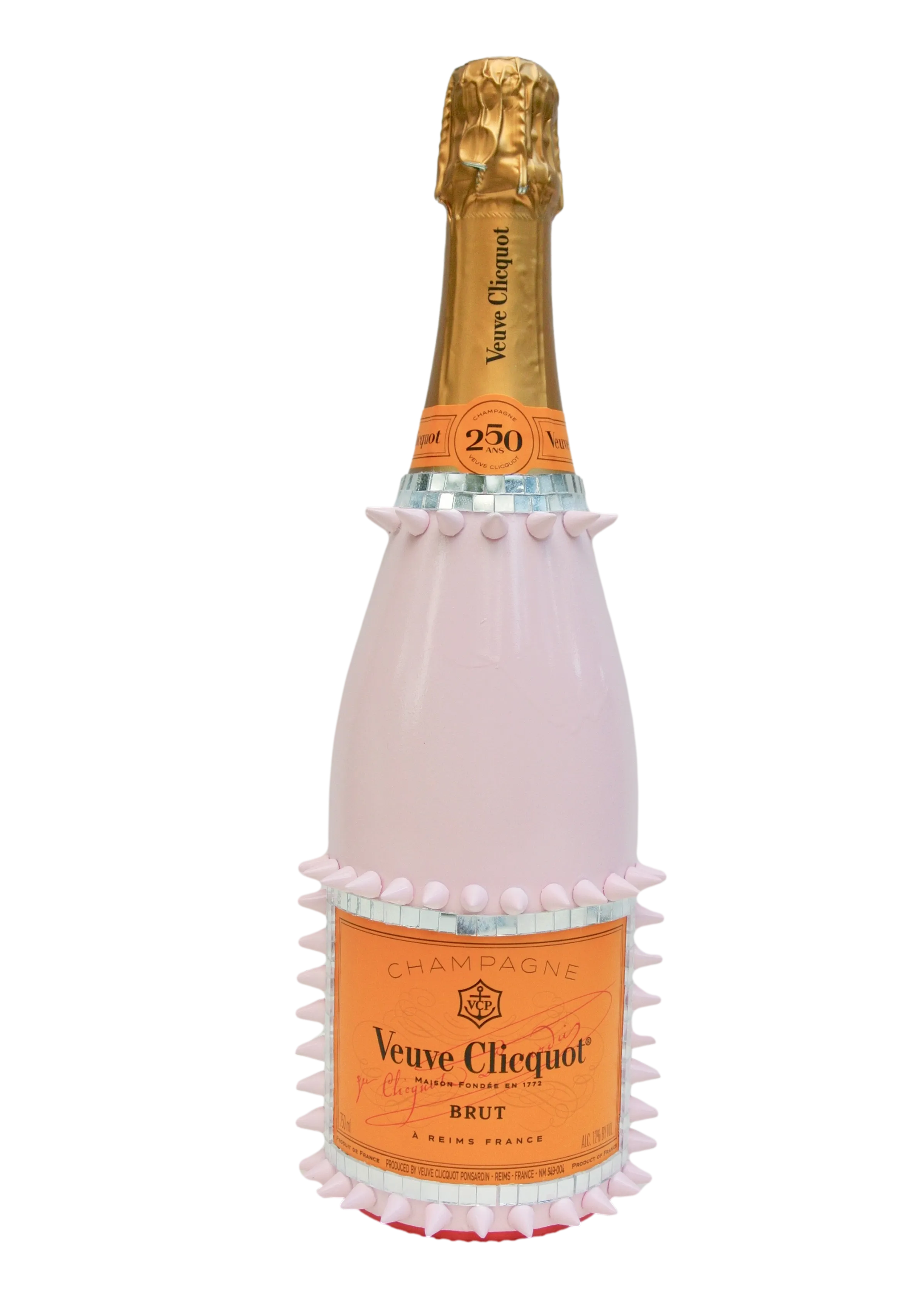 Custom Pink Louboutin "Follies" Veuve Clicquot Bottle