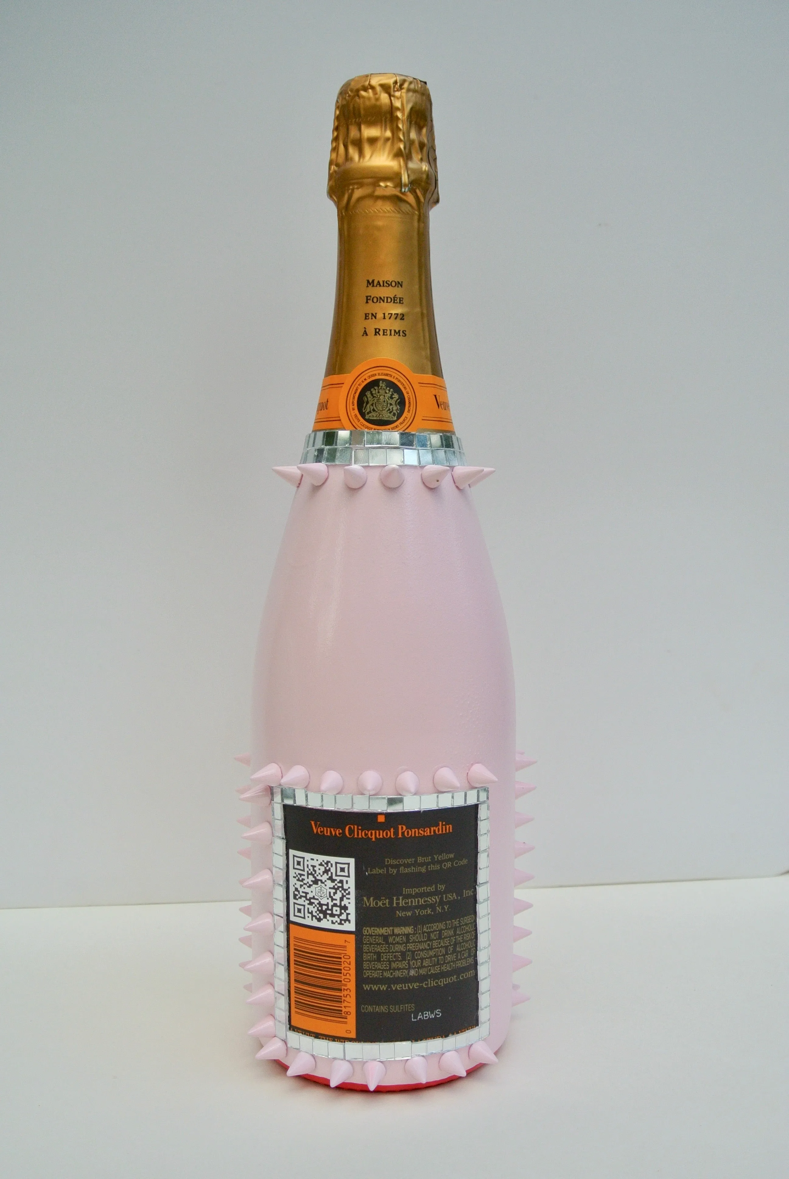 Custom Pink Louboutin "Follies" Veuve Clicquot Bottle