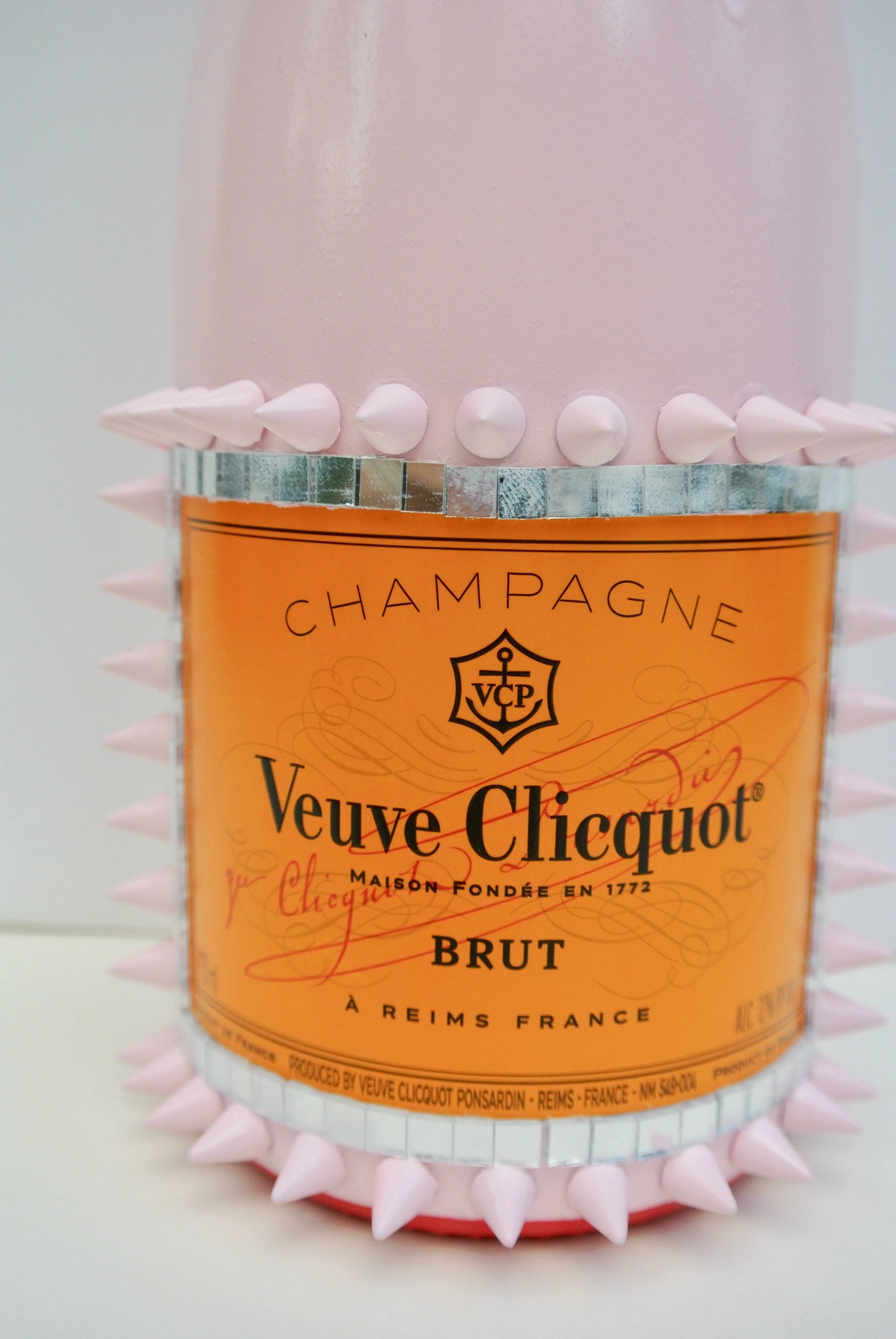 Custom Pink Louboutin "Follies" Veuve Clicquot Bottle