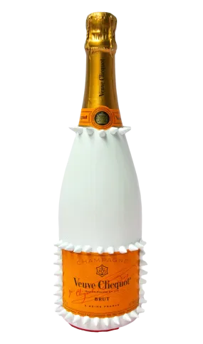 Custom White Louboutin "Follies" Veuve Clicquot Bottle