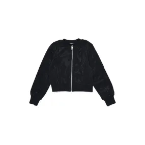 Diesel Girls Black Zip Up Sparkly Jacket