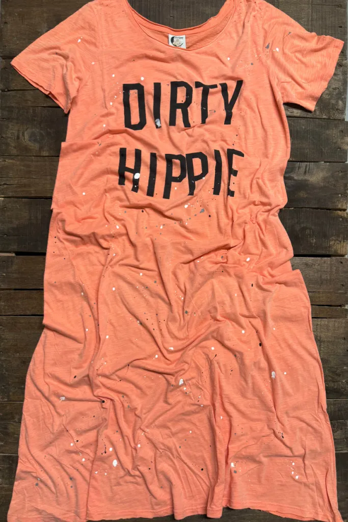 Dirty Hippie Dress in Vintage Tangerine