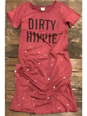 Dirty Hippie Dress in Wine