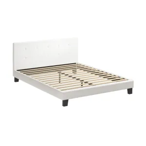 DOMANI Bed Frame White Boucle Cloud Shape