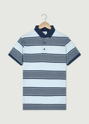 Earnshaw Polo Shirt - Navy/Light Blue