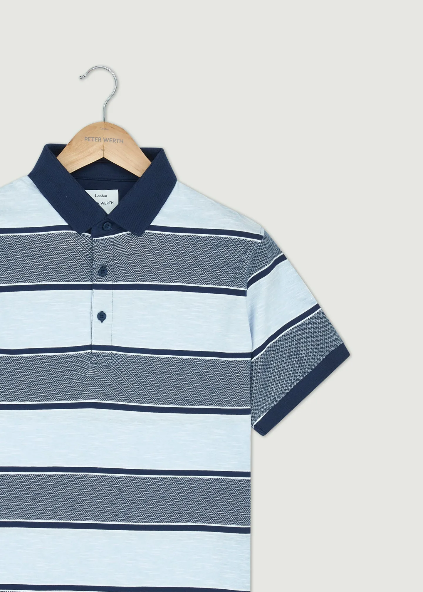 Earnshaw Polo Shirt - Navy/Light Blue