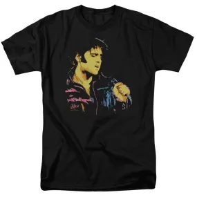 Elvis Presley Neon Elvis Mens T Shirt Black