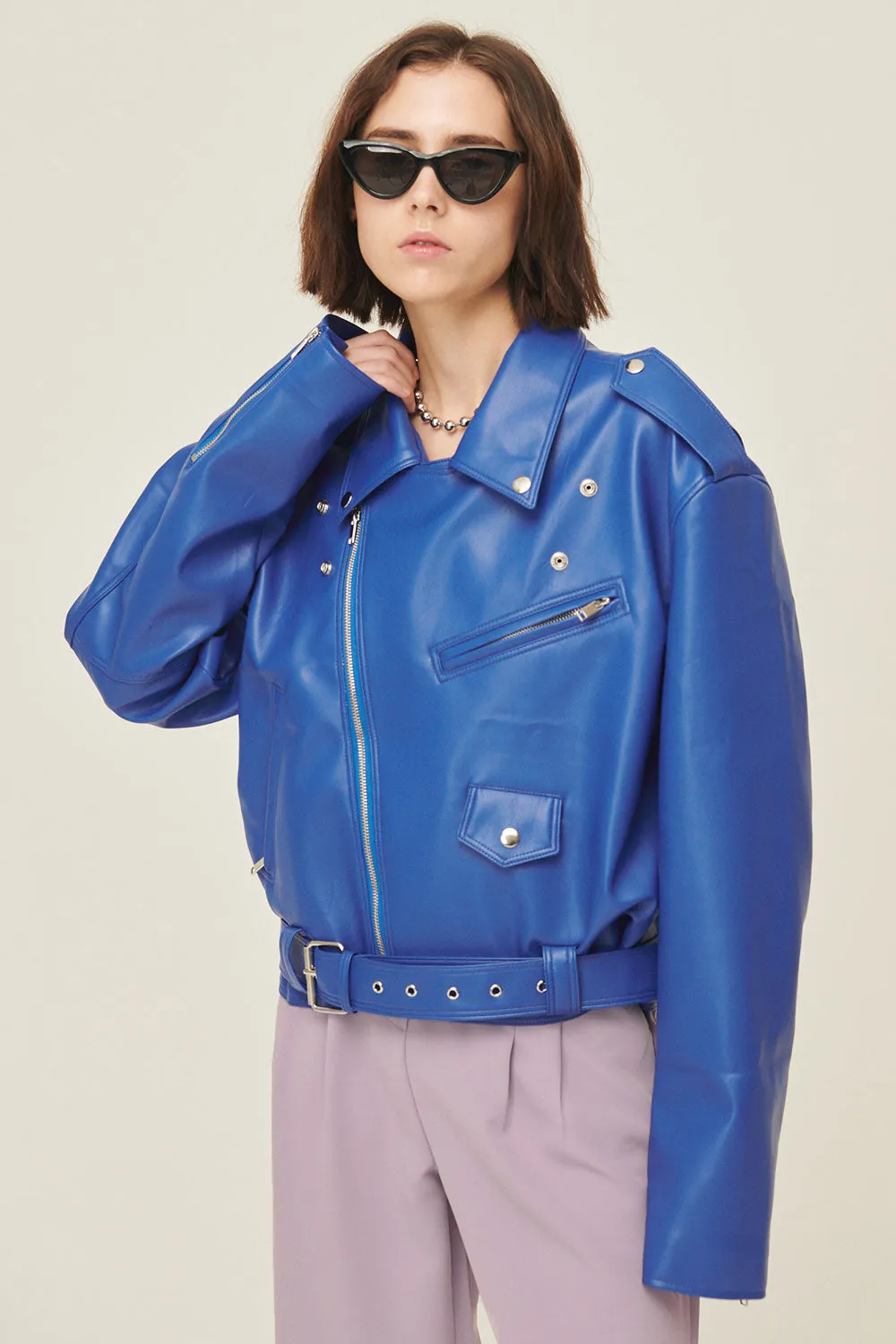 Emma Pleather Rider Jacket