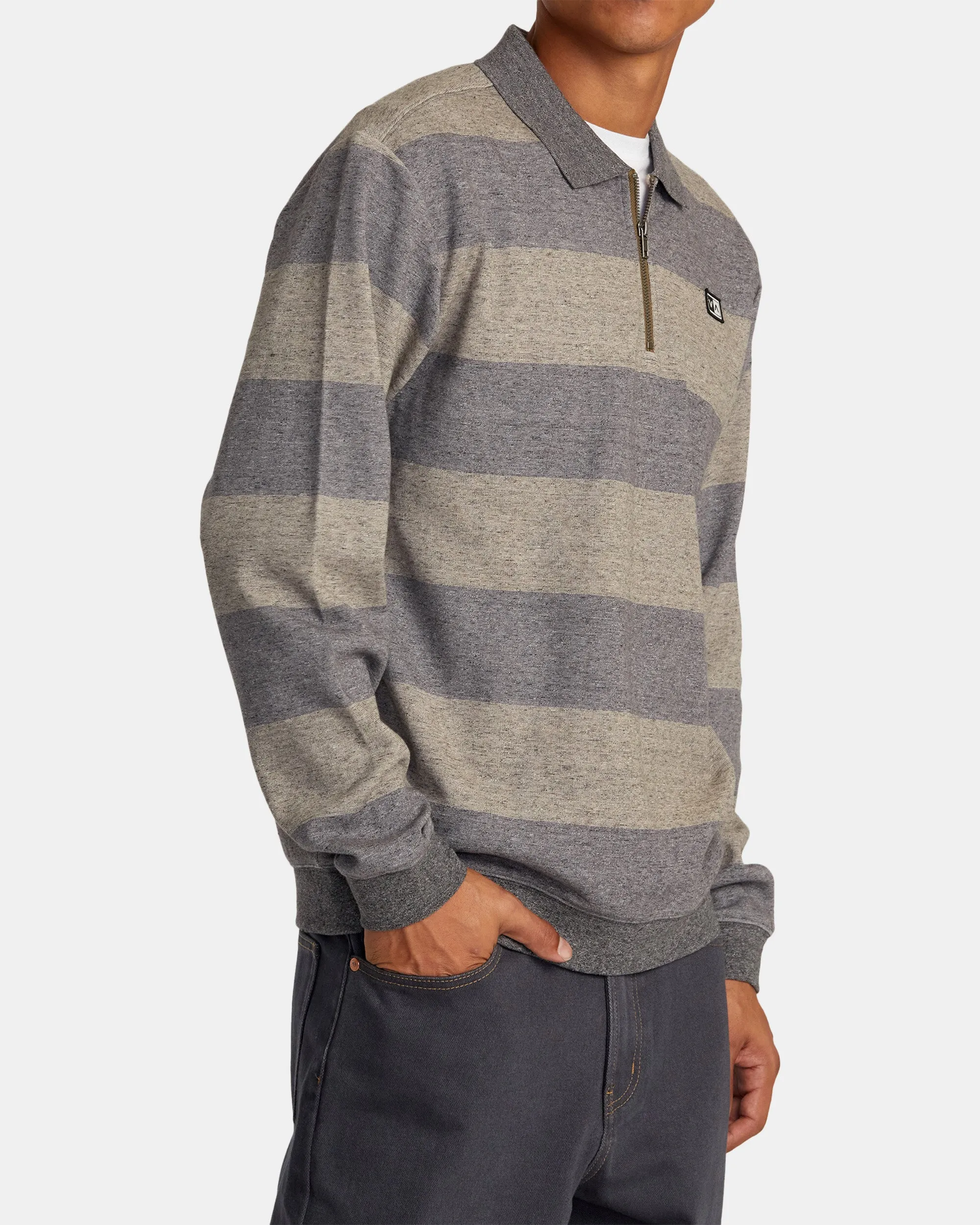 Eraser Half Zip Sweatshirt - Wood