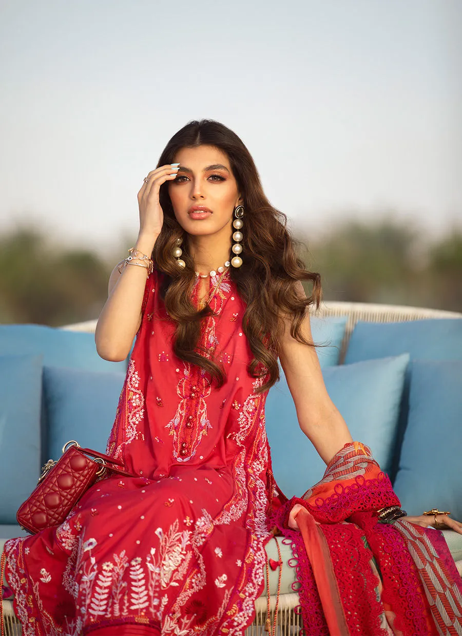 Farah Talib Aziz Luxury Lawn Collection  – Tulum Red