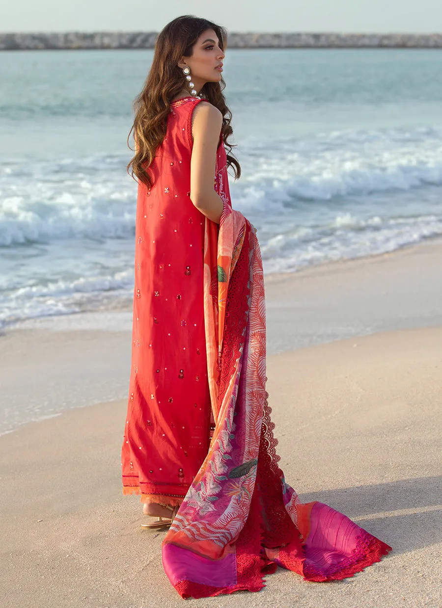 Farah Talib Aziz Luxury Lawn Collection  – Tulum Red