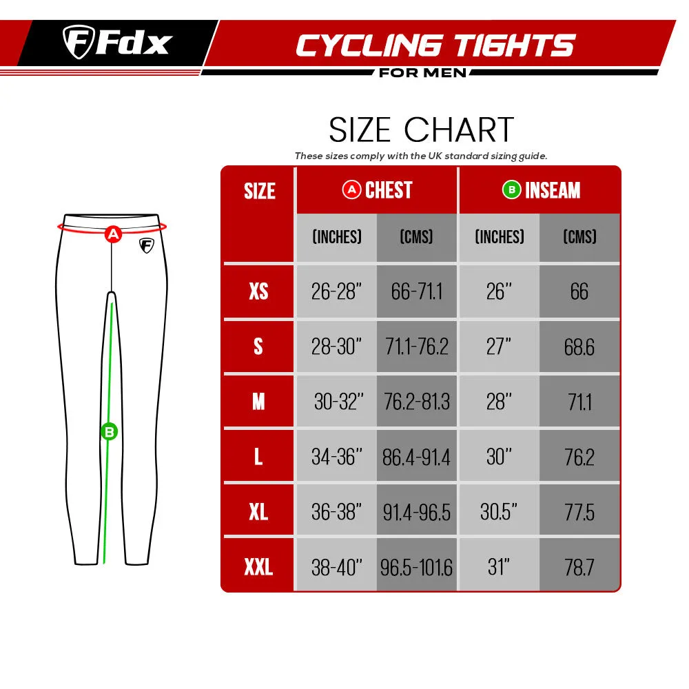 Fdx Thermodream Men's & Boy's Grey Thermal Padded Cycling Tights