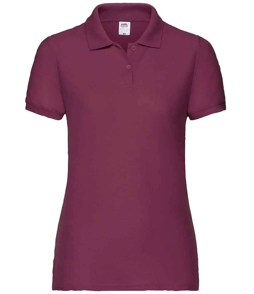 Fruit of the Loom Poly/Cotton Pique Polo Shirt (Ladies) - Dark Colours