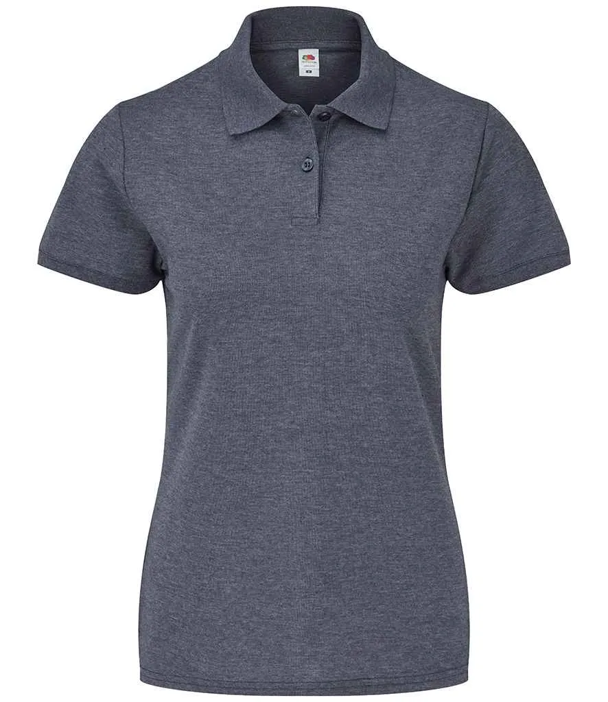 Fruit of the Loom Poly/Cotton Pique Polo Shirt (Ladies) - Dark Colours