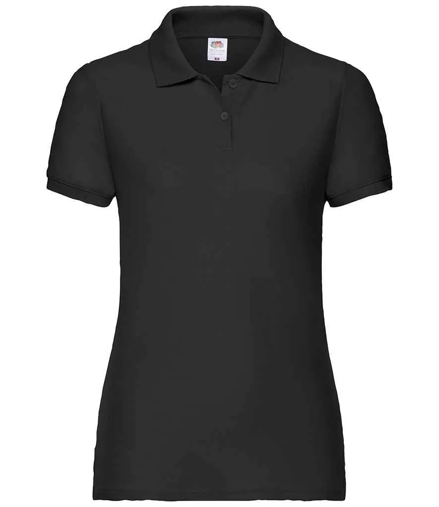 Fruit of the Loom Poly/Cotton Pique Polo Shirt (Ladies) - Dark Colours