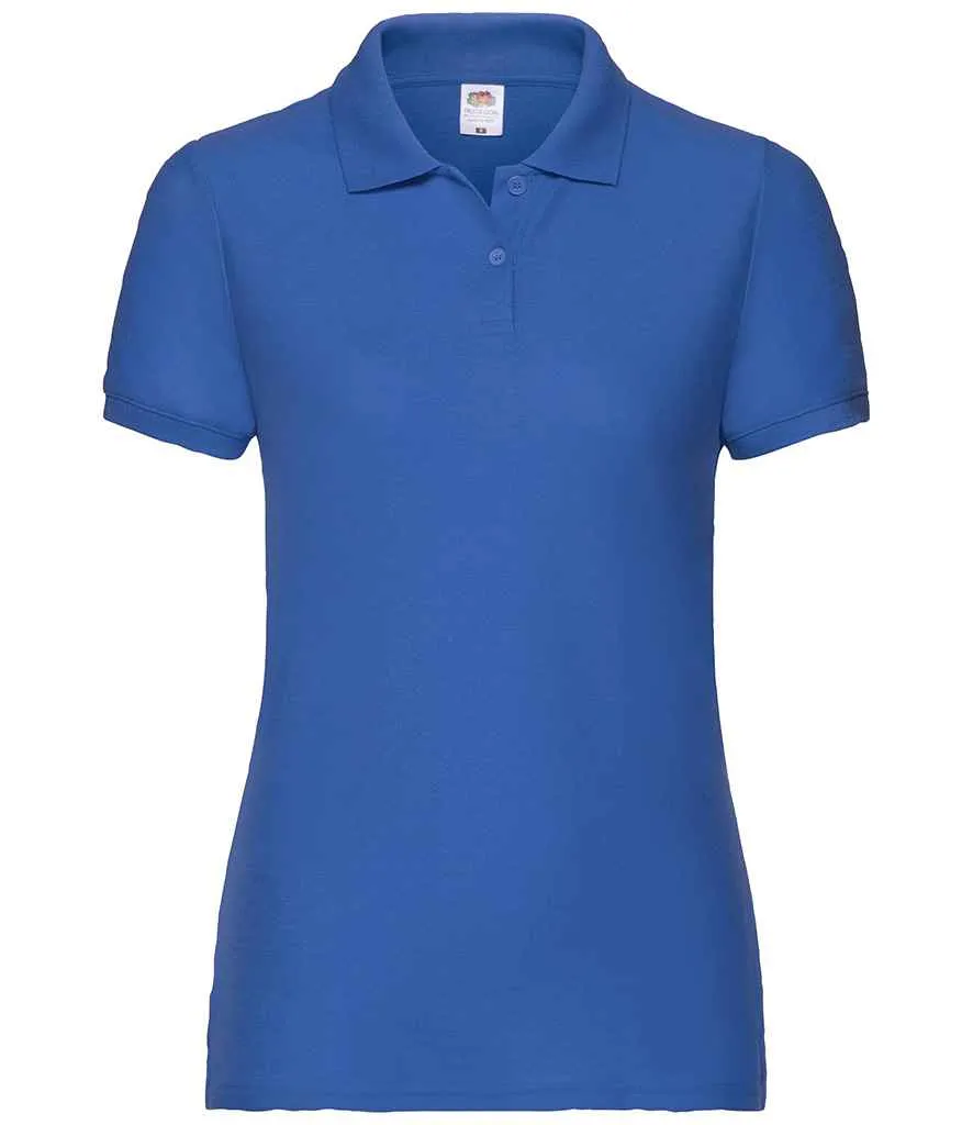 Fruit of the Loom Poly/Cotton Pique Polo Shirt (Ladies) - Dark Colours