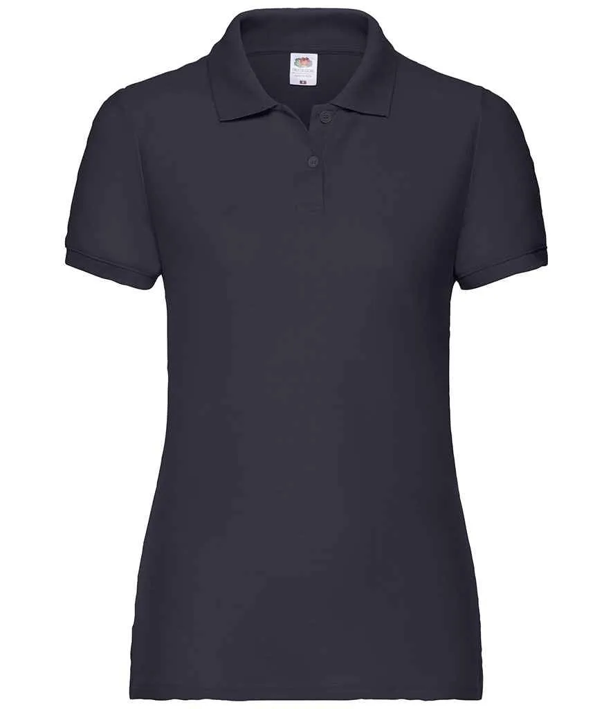 Fruit of the Loom Poly/Cotton Pique Polo Shirt (Ladies) - Dark Colours