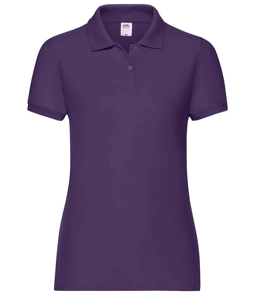 Fruit of the Loom Poly/Cotton Pique Polo Shirt (Ladies) - Dark Colours