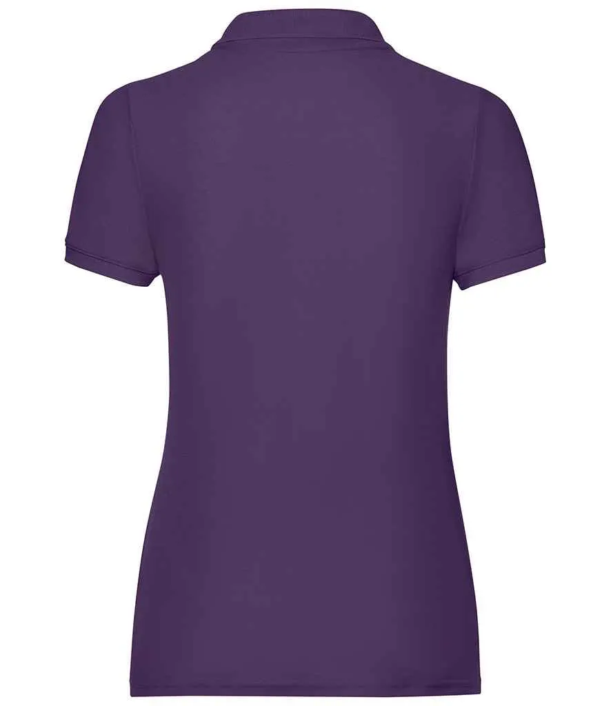 Fruit of the Loom Poly/Cotton Pique Polo Shirt (Ladies) - Dark Colours