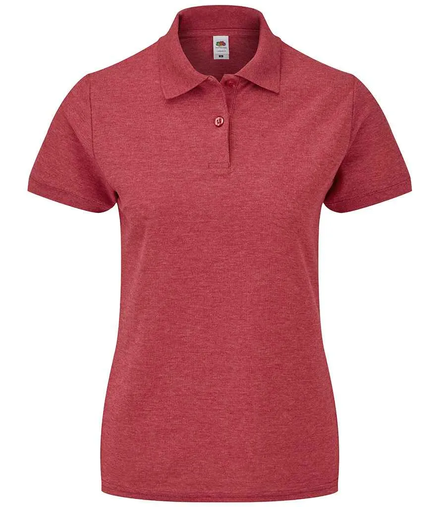 Fruit of the Loom Poly/Cotton Pique Polo Shirt (Ladies) - Dark Colours