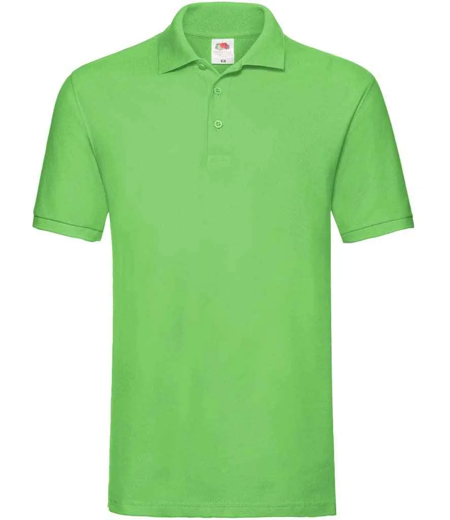 Fruit of the Loom Premium Cotton Pique Polo Shirt - Bright Colours