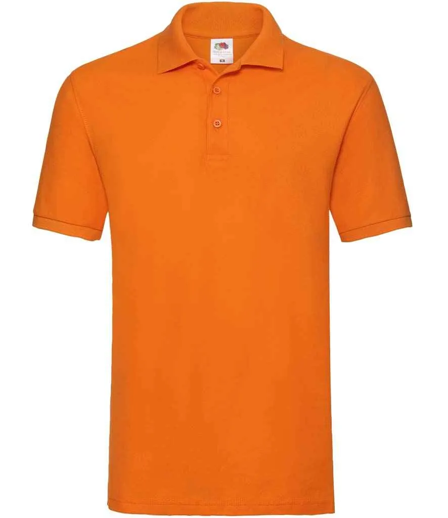 Fruit of the Loom Premium Cotton Pique Polo Shirt - Bright Colours