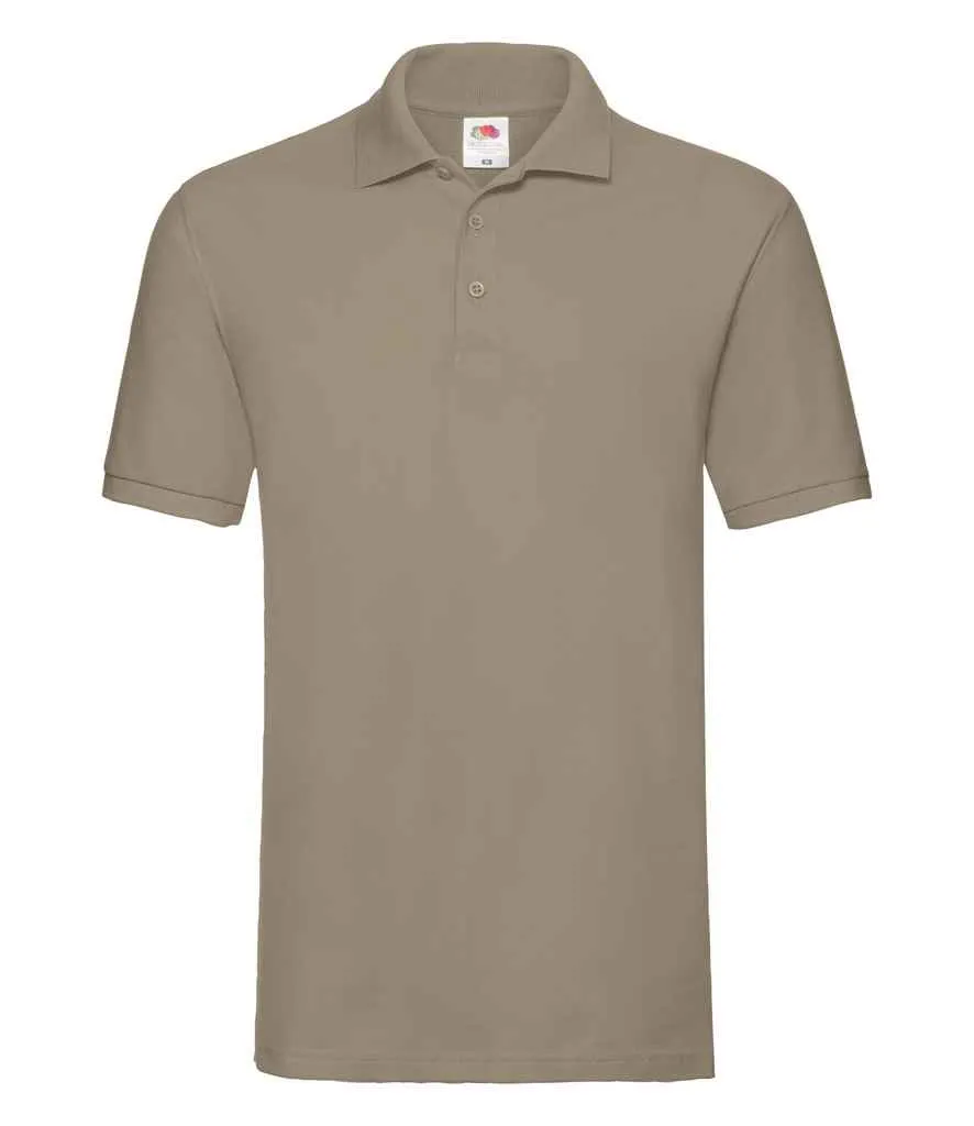 Fruit of the Loom Premium Cotton Pique Polo Shirt - Bright Colours