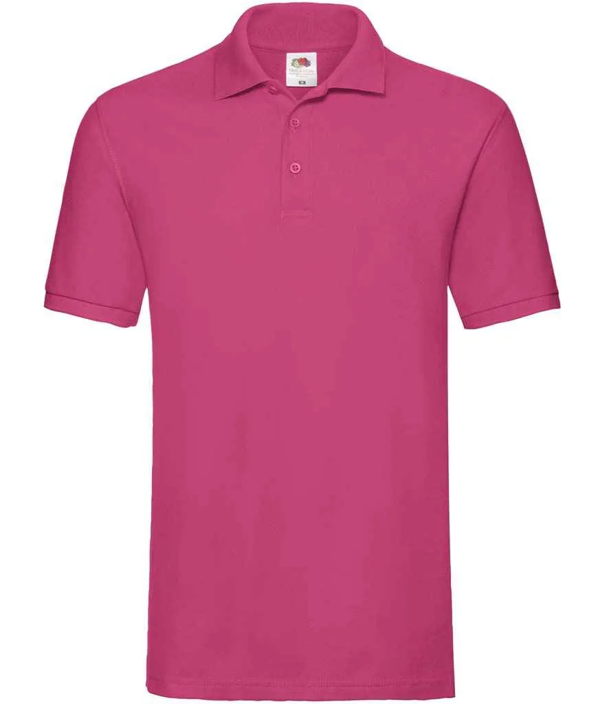 Fruit of the Loom Premium Cotton Pique Polo Shirt - Bright Colours