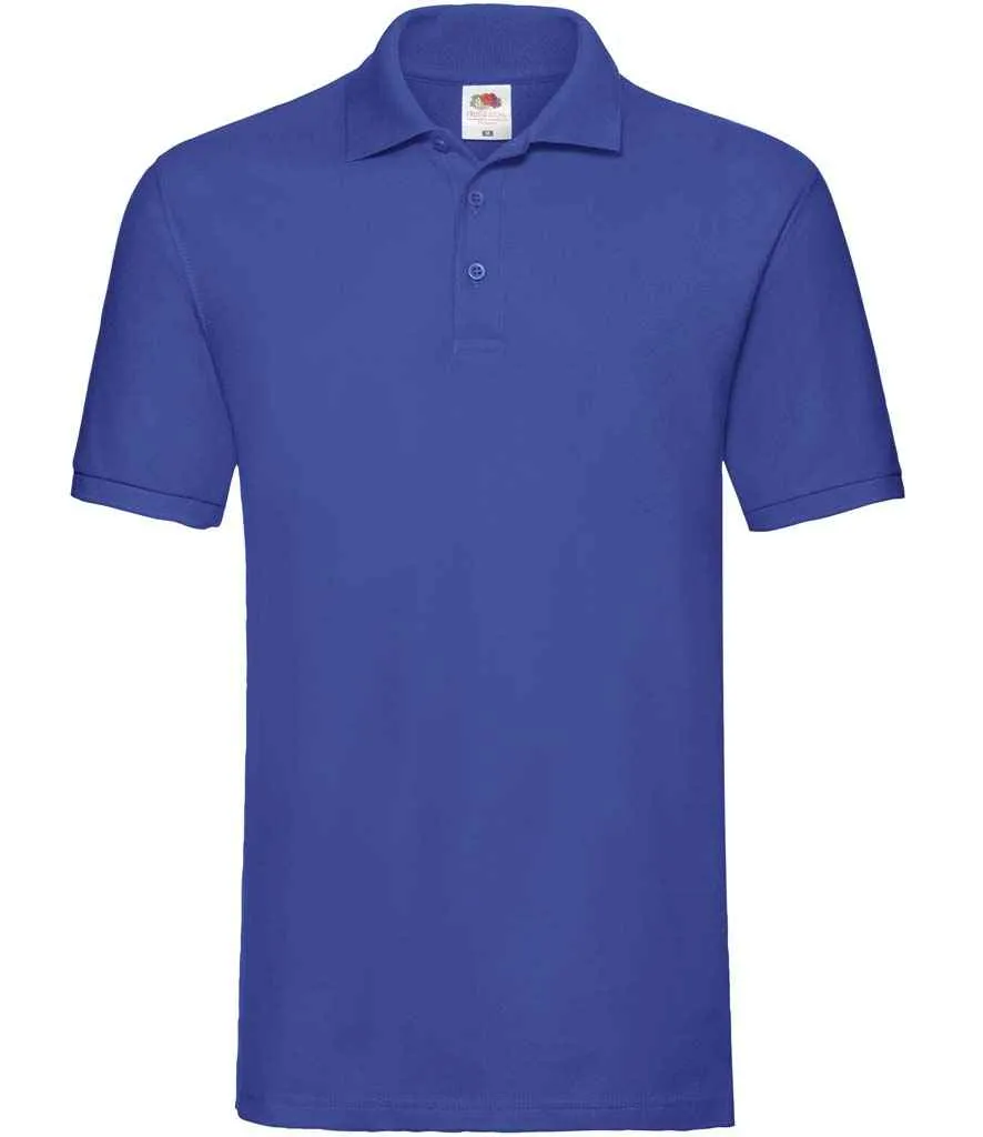 Fruit of the Loom Premium Cotton Pique Polo Shirt - Bright Colours