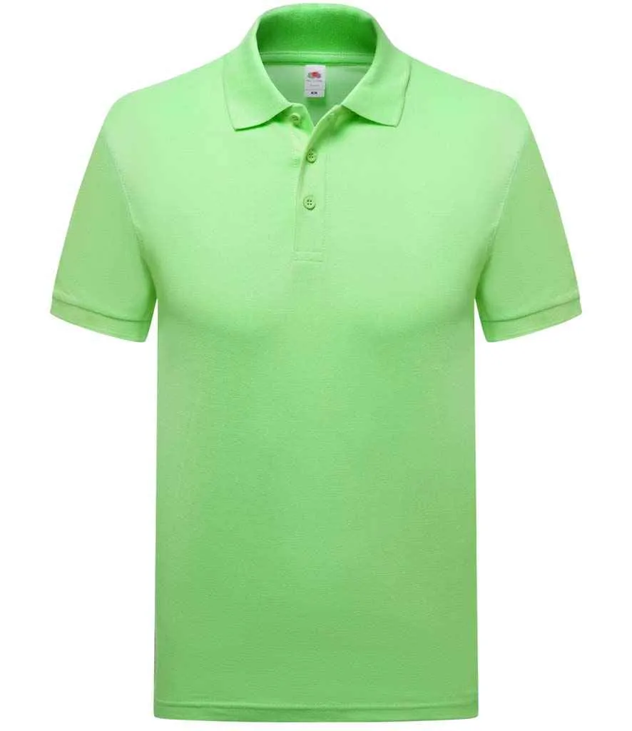 Fruit of the Loom Premium Cotton Pique Polo Shirt - Bright Colours