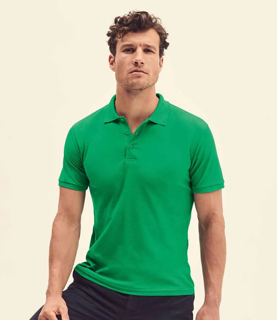 Fruit of the Loom Premium Cotton Pique Polo Shirt - Bright Colours