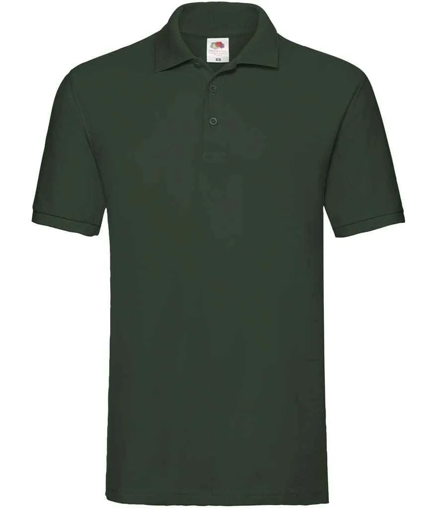 Fruit of the Loom Premium Cotton Pique Polo Shirt - Bright Colours