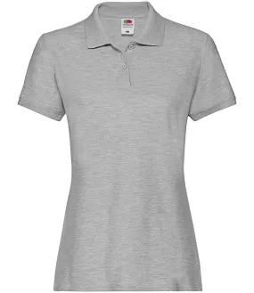 Fruit of the Loom Premium Cotton Pique Polo Shirt (Ladies) - Bright Colours