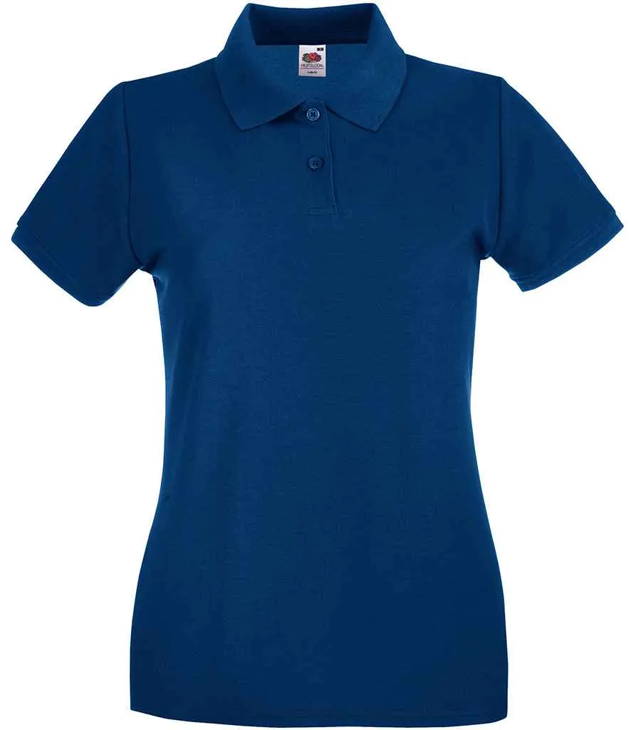 Fruit of the Loom Premium Cotton Pique Polo Shirt (Ladies) - Dark Colours