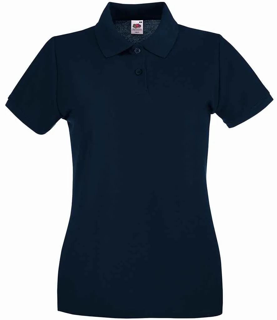 Fruit of the Loom Premium Cotton Pique Polo Shirt (Ladies) - Dark Colours